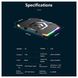 Cooler para laptop Ice Coorel K9, RGB, 6 Coolers, 6 Niveles, 2500 RPM, Laptops a 17" Ice Coorel K9 6 Coolers 6 Niveles 5