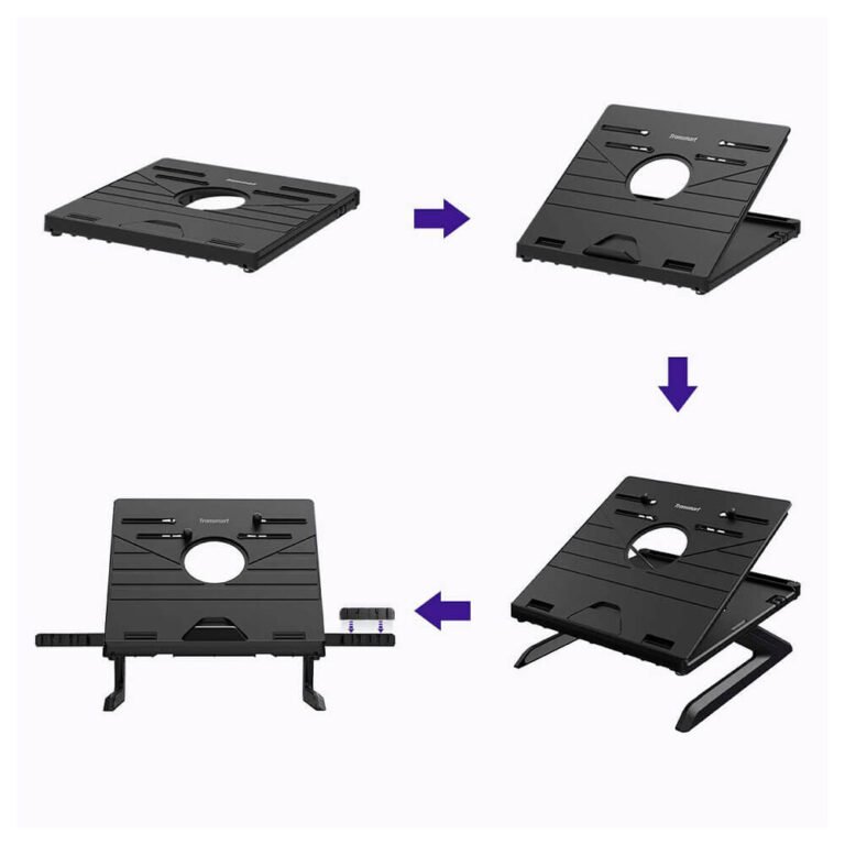 Soporte plegable para laptop Tronsmart D07, 9 Niveles, 2 soportes para celular - Imagen 3