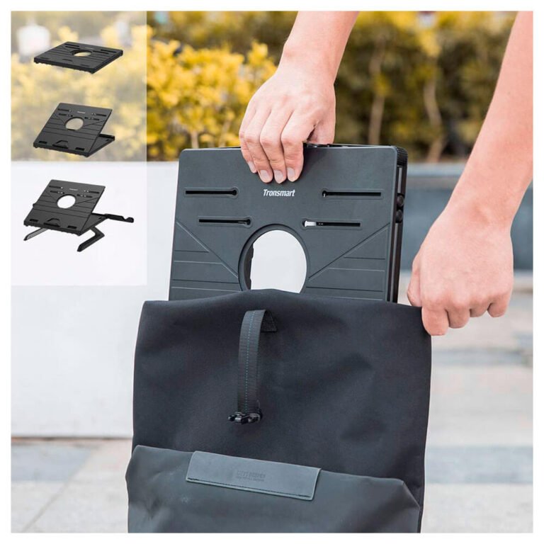 Soporte plegable para laptop Tronsmart D07, 9 Niveles, 2 soportes para celular - Imagen 6