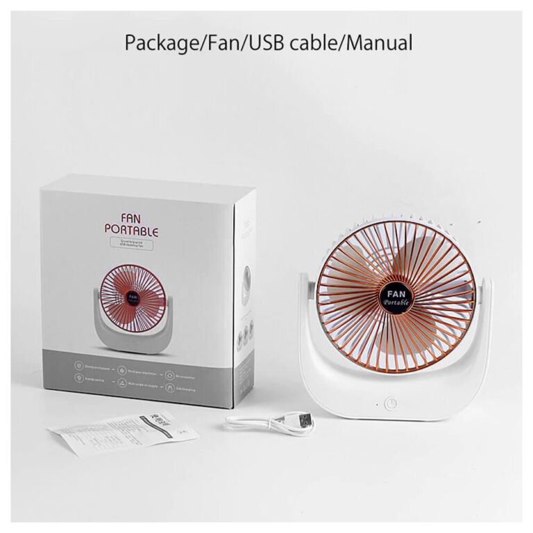 Ventilador Portátil recargable, 3 velocidades, Rota 360°, 1200mAh - Imagen 5