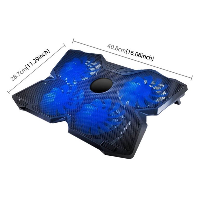 Cooler para laptop Ice Troll 2, LED Azul, 4 Coolers, 2 Niveles, 1200 RPM, Laptops a 17" - Imagen 4