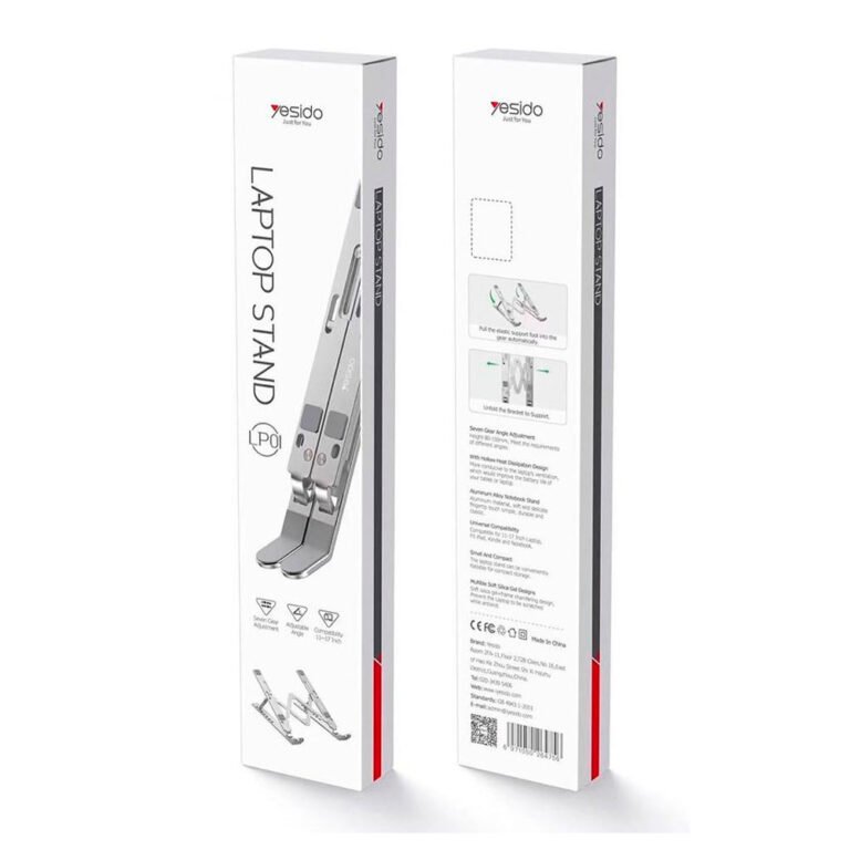 Soporte plegable para laptop y tablet Yesido LP01, 100% Metalico, 7 Niveles - Imagen 7
