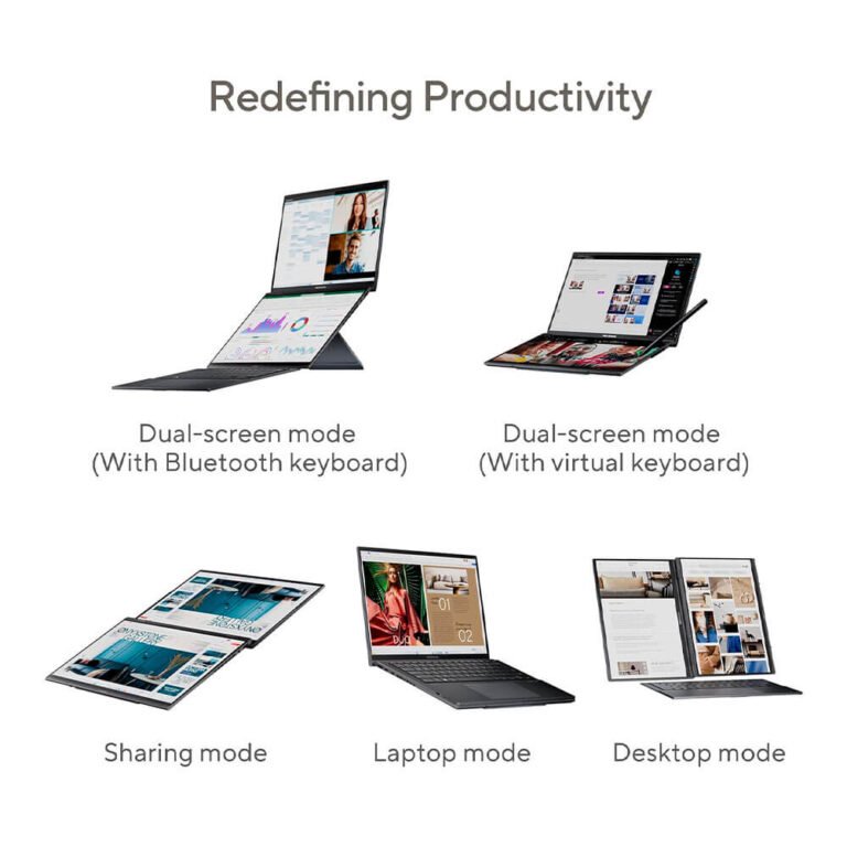 Asus Zenbook Pro DUO 14 OLED, Core Ultra 9-185H, Arc Graphics, 32GB RAM, 1TB SSD, 14.5" 3K WQXGA + 14.5" OLED 120Hz Tactil - Imagen 7