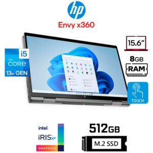 HP Envy X360 15-EW (2-en-1), Core i5-1335U, Iris Xe Graphics, 8GB RAM, 512GB SSD, 15.6" FHD Táctil