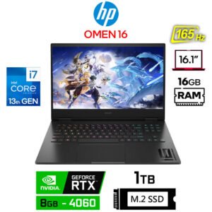 HP OMEN 16-WD Gaming, Core i7-13620H, 8GB RTX4060, 16GB RAM, 1TB SSD, 16.1" FHD 165Hz