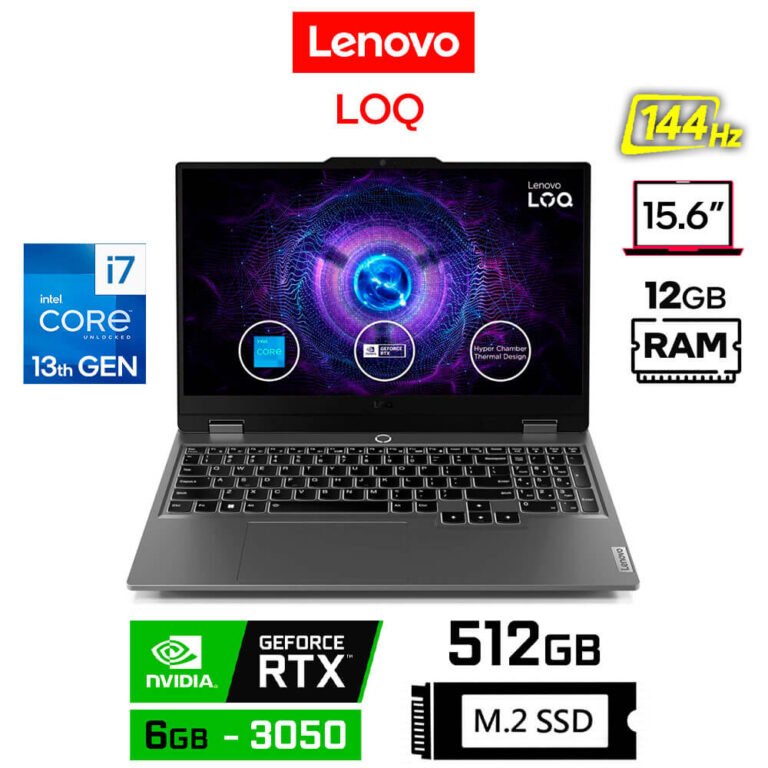 Lenovo LOQ 15IRX9, Core i7-13650HX, 6GB RTX3050, 12GB RAM, 512GB SSD, 15.6" FHD 144Hz