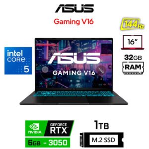 Asus Gaming V16 V3607VJ, Intel Core 5-210H, 6GB RTX3050, 32GB RAM, 1TB SSD, 16" WUXGA 144Hz